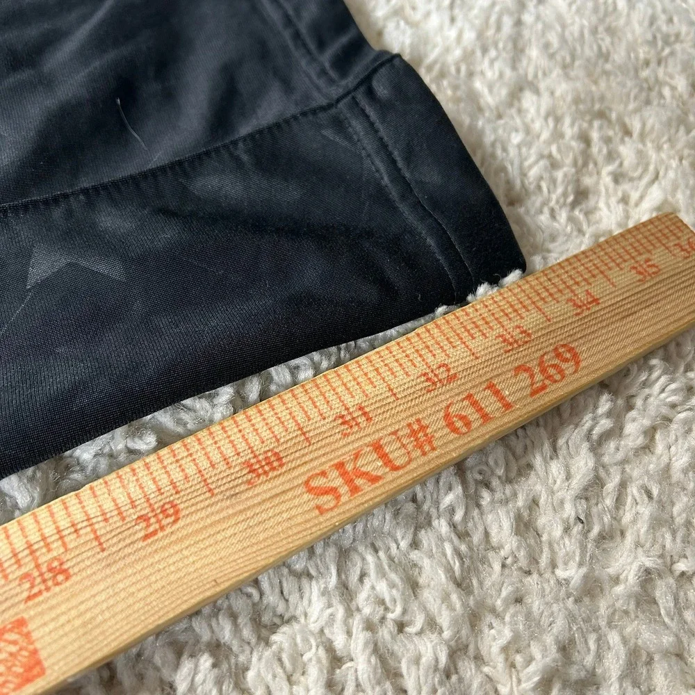 Cybertek Track Pants Large Black Star Print Striped Zip Ankle Russian Made